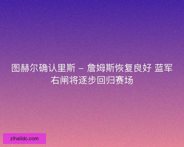 图赫尔确认里斯 - 詹姆斯恢复良好 蓝军右闸将逐步回归赛场